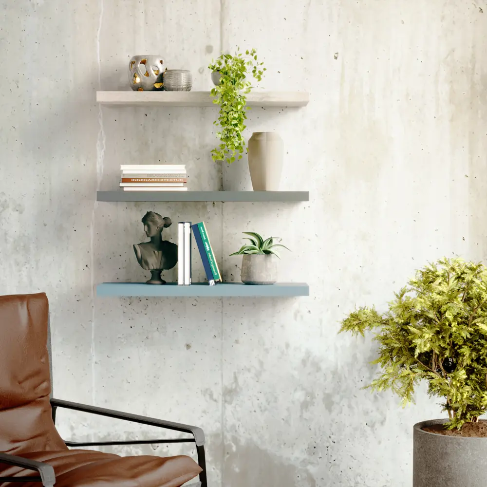 Полка настенная Spaceo Concrete 80x23.5 см МДФ цвет бетон 82877509 STLM-2177009  - Вид №7