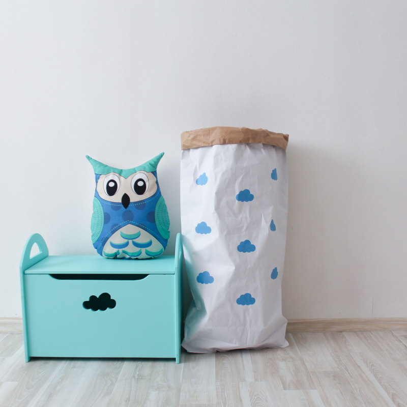 Эко-мешок для игрушек Small Clouds из крафт бумаги VAMVIGVAM  282007 Белый;бежевый Santreyd  - Вид №1