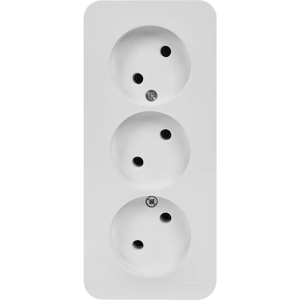 Розетка тройная накладная Schneider Electric Blanca без заземления цвет белый 86720973 STLM-2174546 SYSTEME ELECTRIC