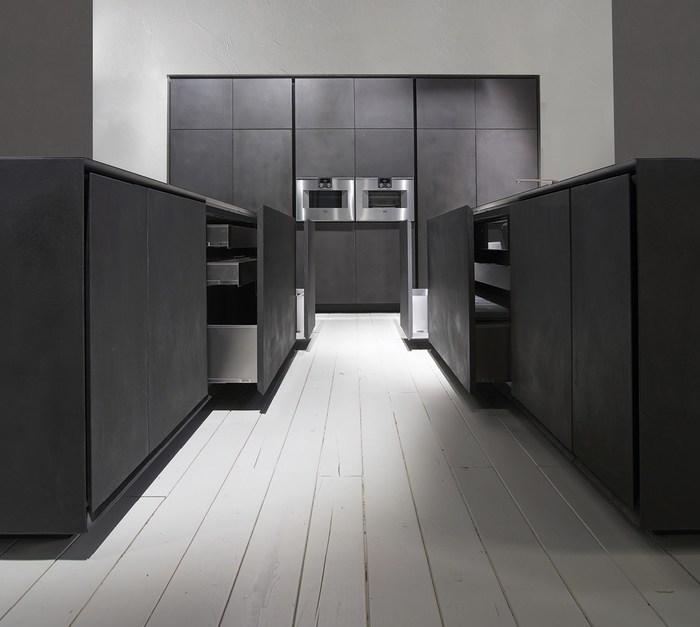 RIFRA Кухня с двойным островом из черного бетона One sun-id-1504045 - Вид №2