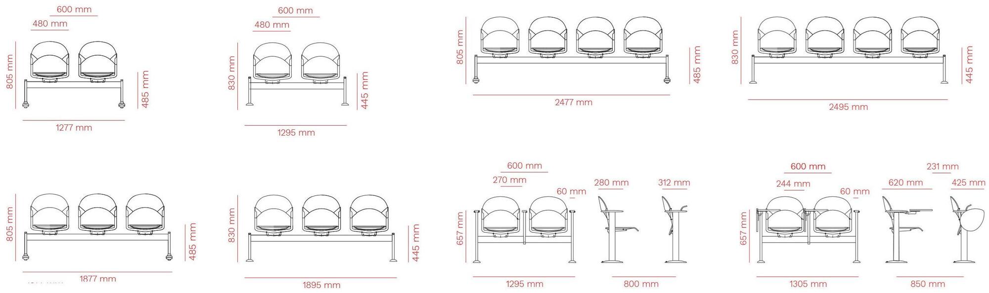 Mara Сиденье на балке с откидным сиденьем  6300  - Вид №7
