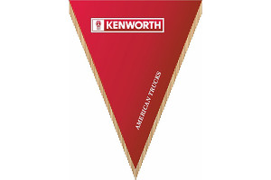15970493 Треугольный вымпел KENWORTH фон красный S05101043 SKYWAY