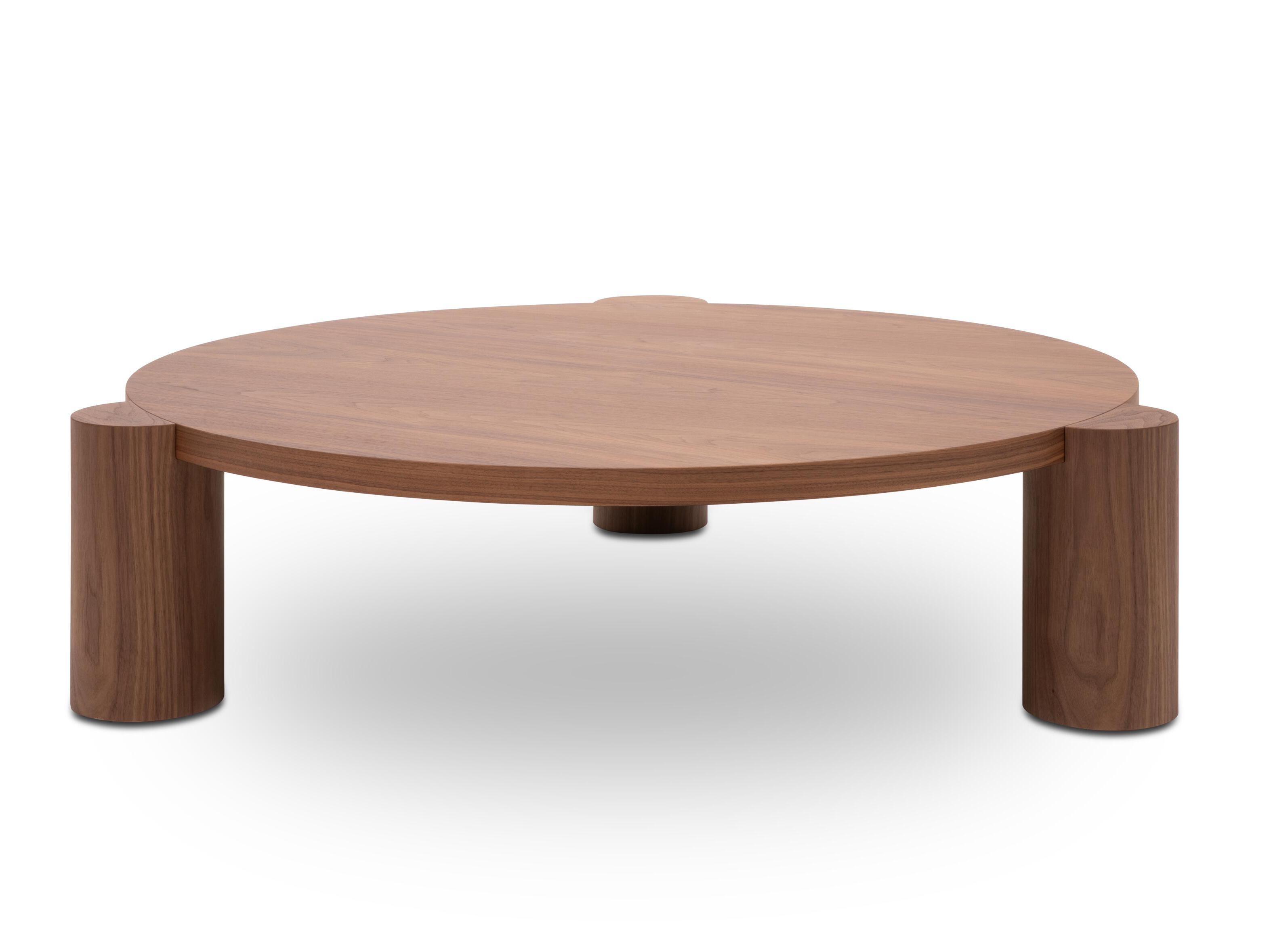 Деревянный круглый низкий журнальный столик Natuzzi Italia храм ARCH-00029551 - Вид №3