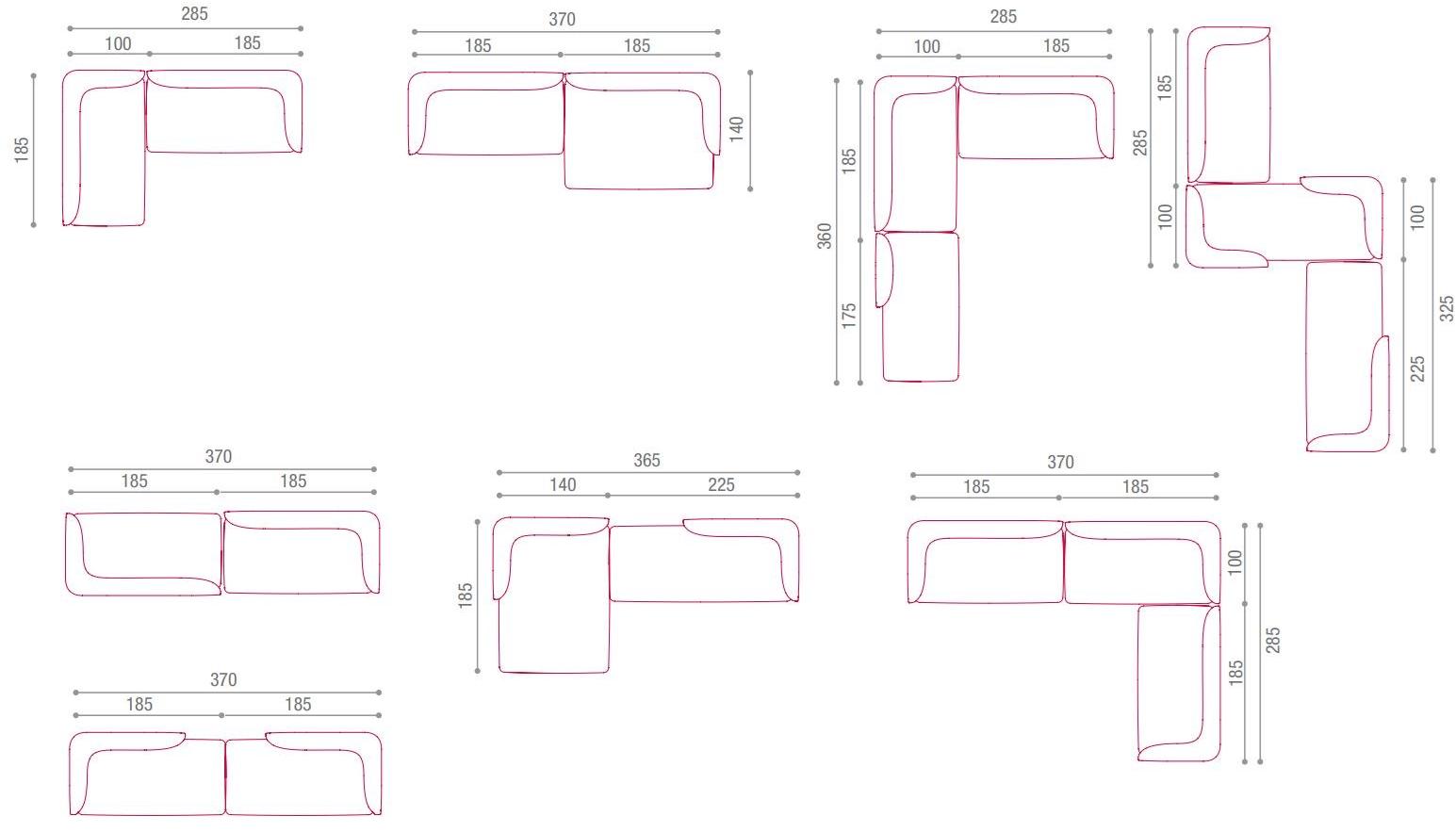 MDF Italia Модульный тканевый диван sun-id-1474683 - Вид №6