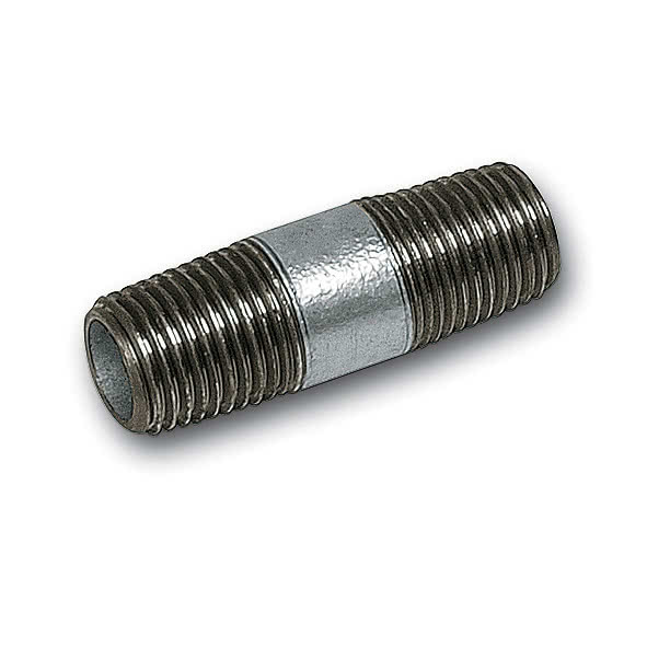 1233860V SANHA 23 ниппель удлиненный, ковк.чугун, оцинкованный 3/8x60 мм  - Вид №1