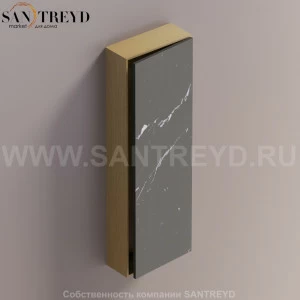 LIFT Модульный шкаф 120 см с правой дверью на доводчиках. Модули могут располагаться горизонтально и вертикально. Отделка: натуральный дуб и черный мрамор. AMOB054NMRTDX