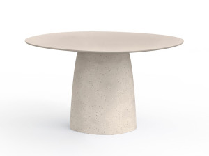 Бетонный круглый садовый стол