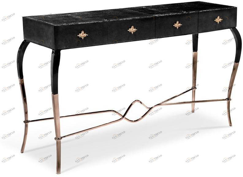 KOKET Лакированная прямоугольная консоль с ящиками sun-id-1348680