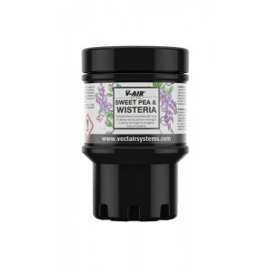V-SOLID - SWEET PEA &amp; WISTERIA VECTAIR SYSTEMS Автоматический ароматизатор воздуха V-AIR SOLID – Глициния со сладким горохом Белый черный (упаковка)