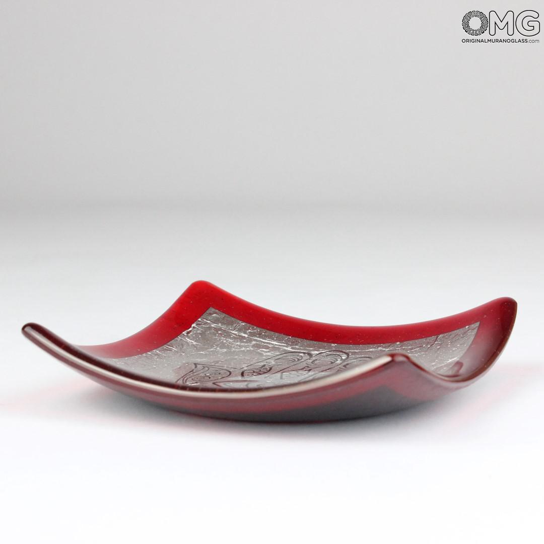 2829 ORIGINALMURANOGLASS Декоративное блюдце Фатима - серебряное украшение - Original Murano Glass OMG 12 см  - Вид №1