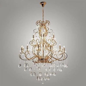 Подвесная люстра Bogates Ariadne 252/18 Strotskis BOGATES ДИЗАЙНЕРСКИЕ, СВЕЧИ 181552 Золотой