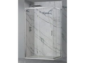 Угловая душевая кабина с раздвижной дверью