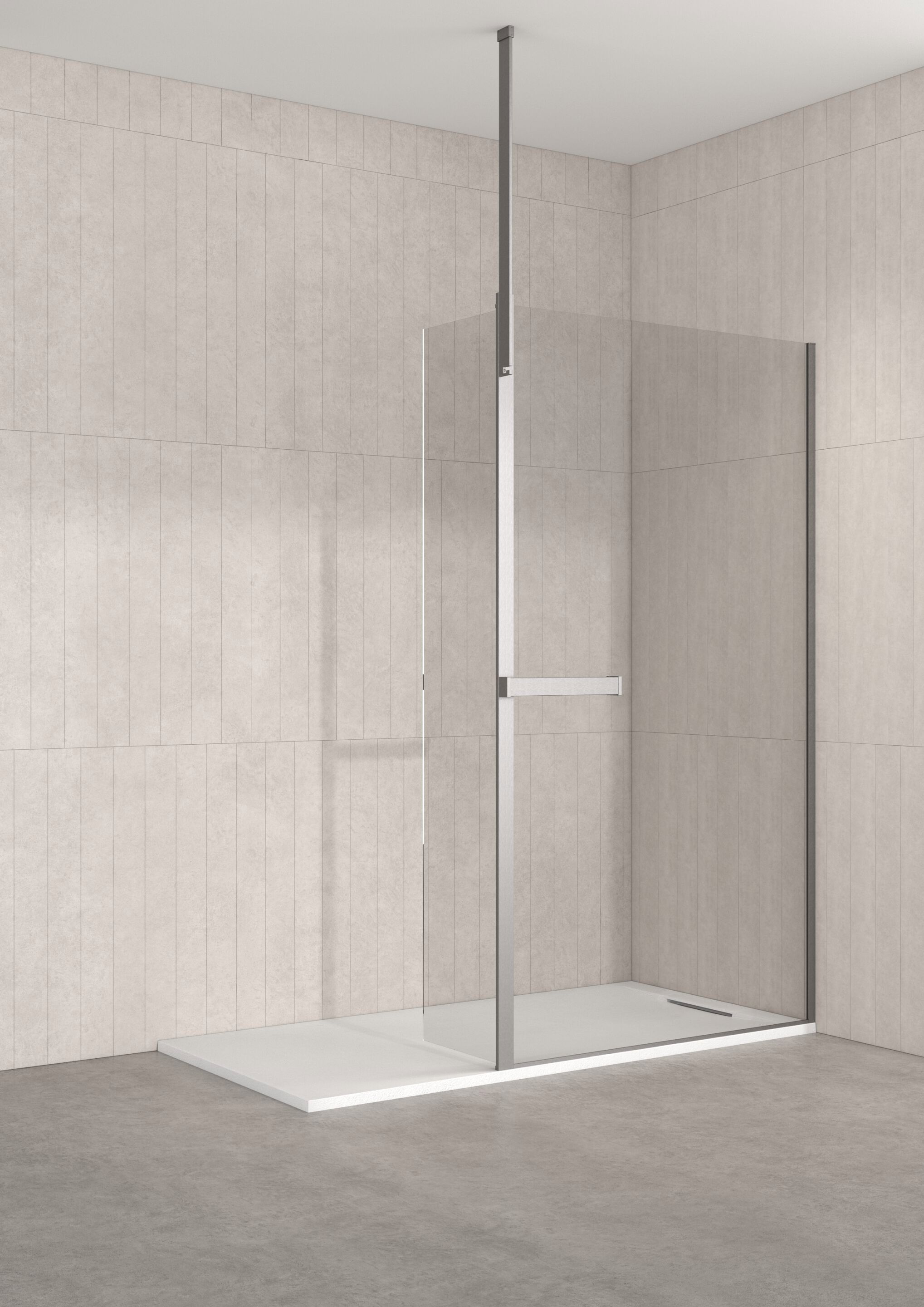 Угловой душ из закаленного стекла Kinedo Pure Alu-8 Walk-in ARCH-00014820 - Вид №1