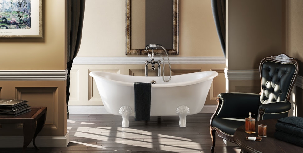 Ванна акриловая Bateau двусторонняя с ножками L3W Bateau Burlington T10F, L3W - Вид №1