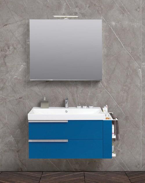 Mobiltesino Лаковая тумба под умывальник с ящиками и зеркалом Fly sun-id-1423997 - Вид №3