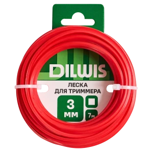 Леска DILWIS 3 мм 7 м квадратная цвет красный