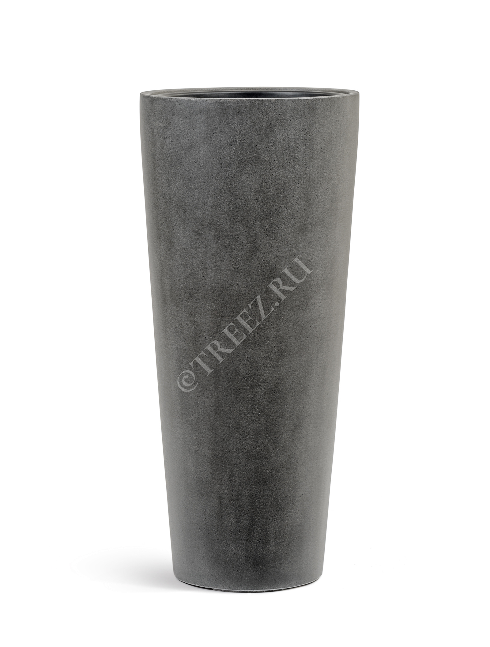 41.3319-02-020-GR-90 Кашпо  Effectory - серия Beton - Высокий конус - Тёмно-серый бетон Цветочная коллекция  - Вид №2