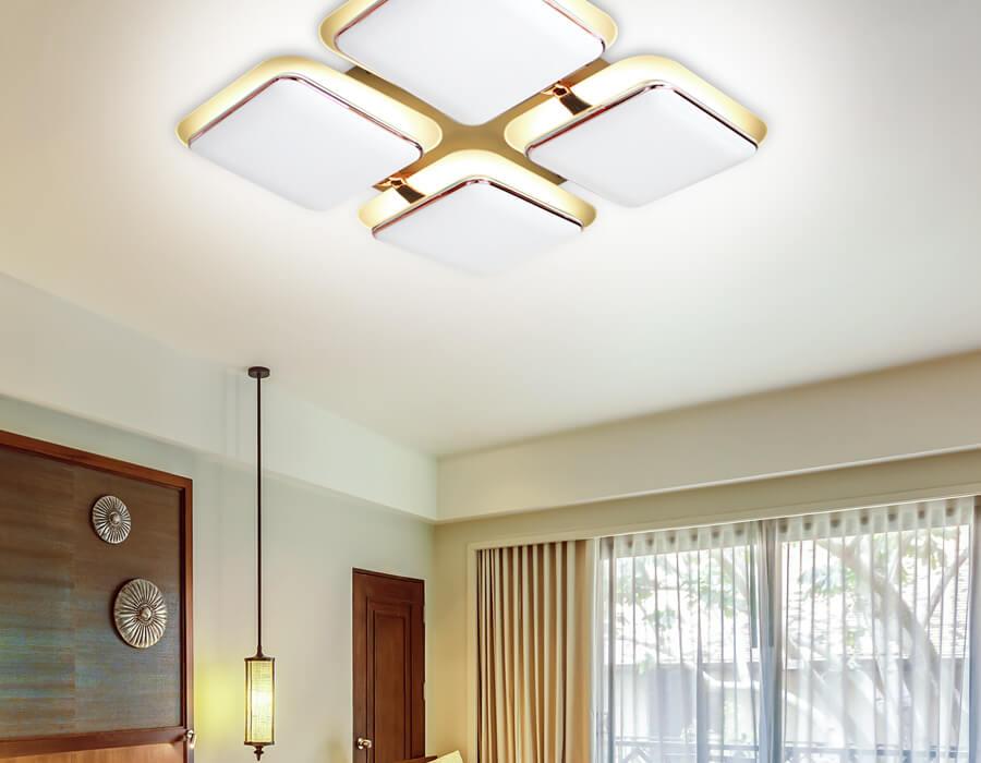 Потолочный светодиодный светильник Ambrella light Orbital Granule FG2034 WH 128W+48W D670*670 AMBRELLA LIGHT ORBITAL GRANULE 223553 Белый  - Вид №2