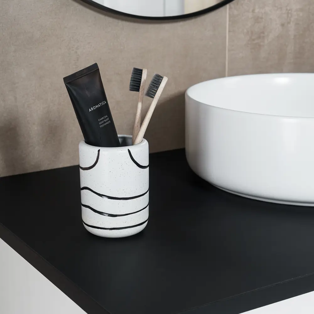 Verran Magic — керамический стакан для зубных щеток в стильном белом исполнении 89384104 STLM-1565102 - Вид №3