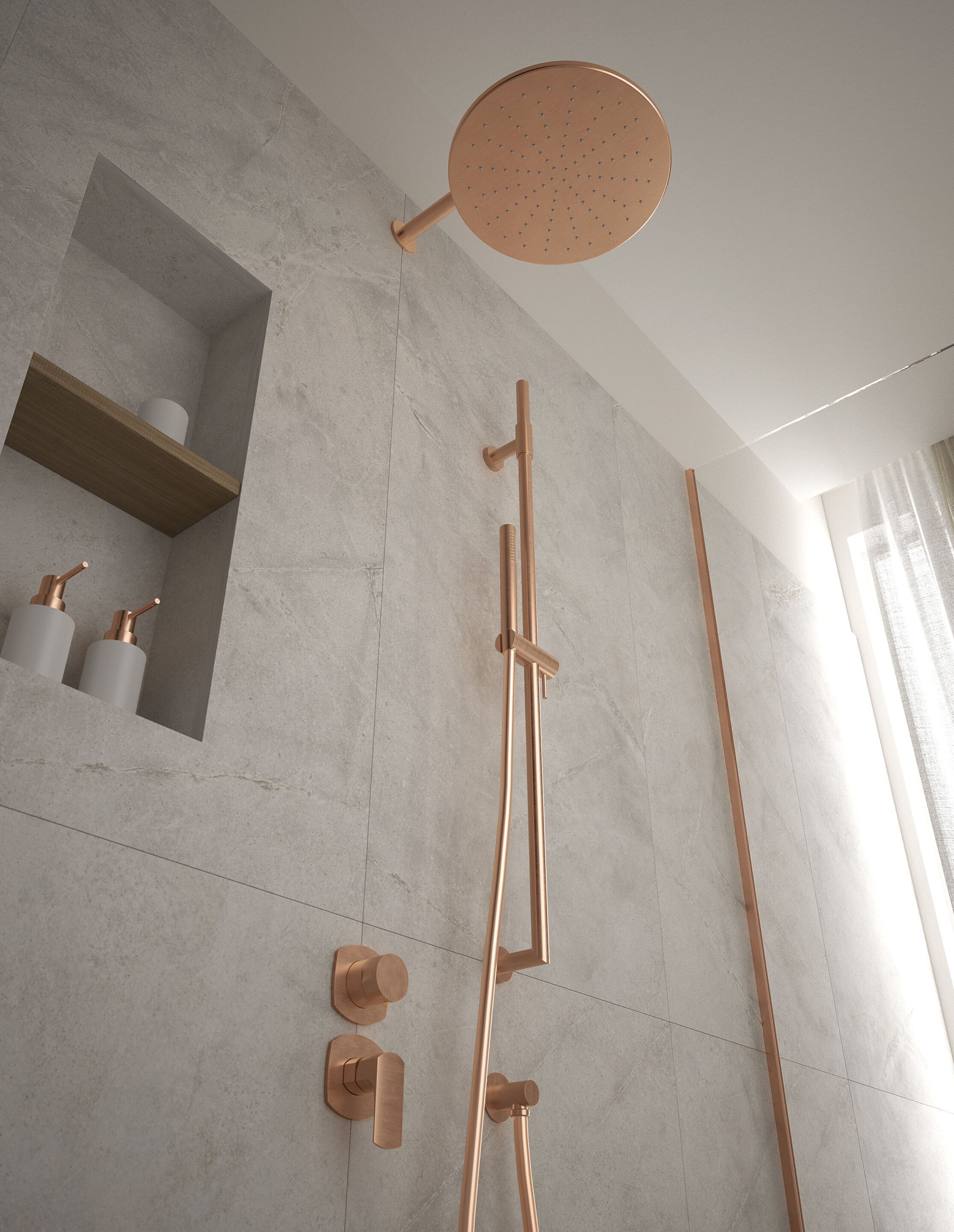 2 отверстия латунь однорычажный смеситель для душа с переключателем Rubinetterie Treemme Albatros ARCH-00015006 - Вид №1