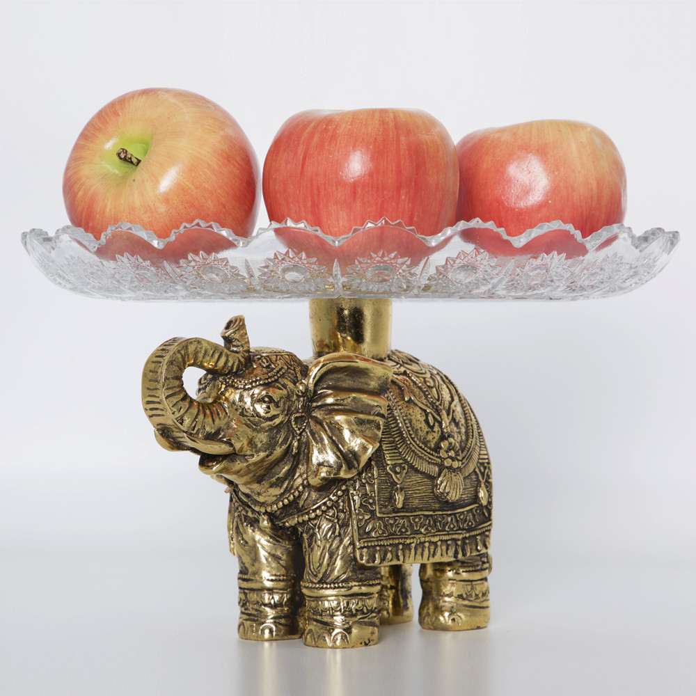 52095 Фруктовница-конфетница Слон индийский - 5 Бронза BOGACHO 4627179657185 - Вид №1