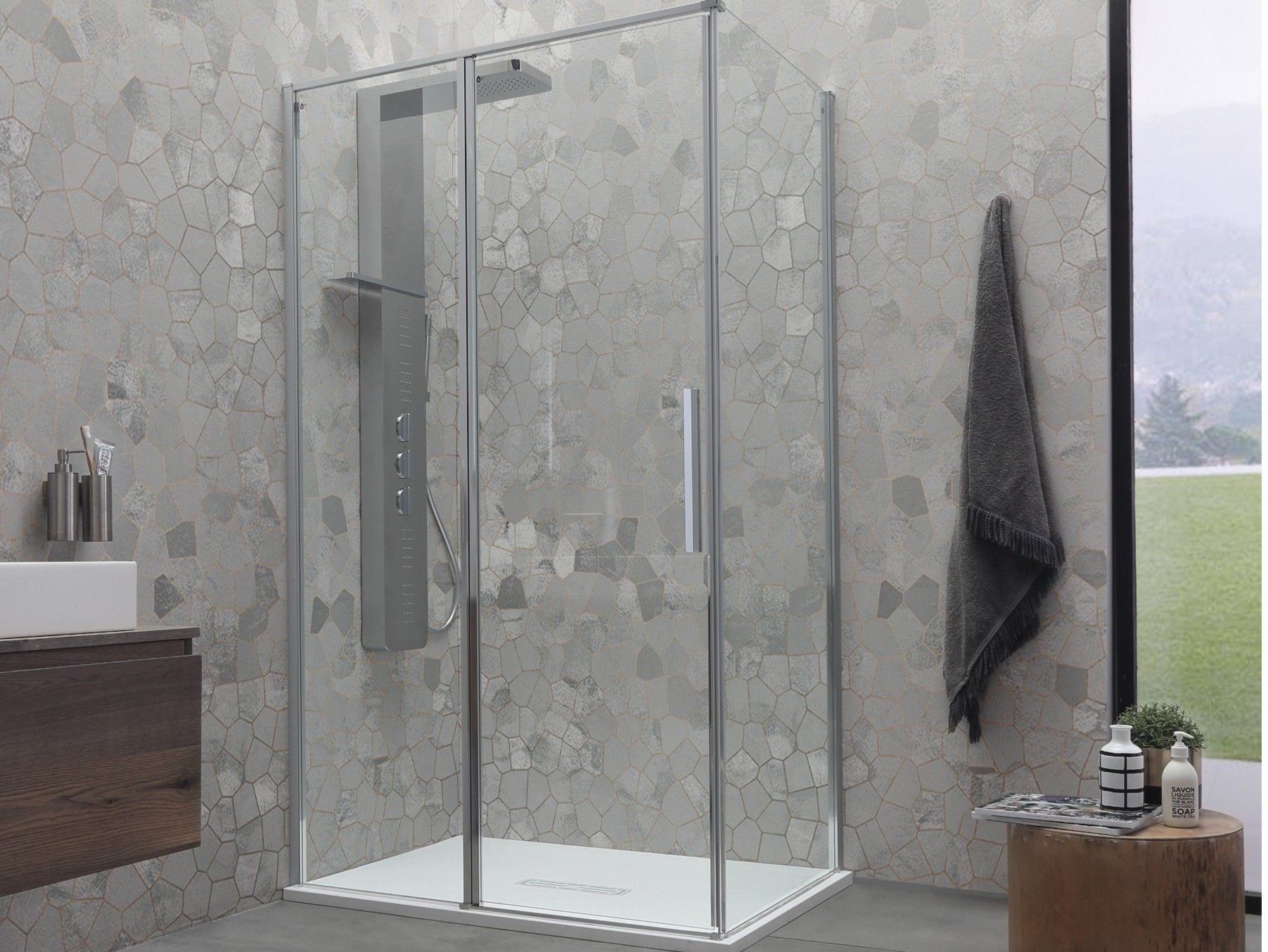 Угловая душевая кабина с распашной дверью Kinedo GL6 ARCH-00125905