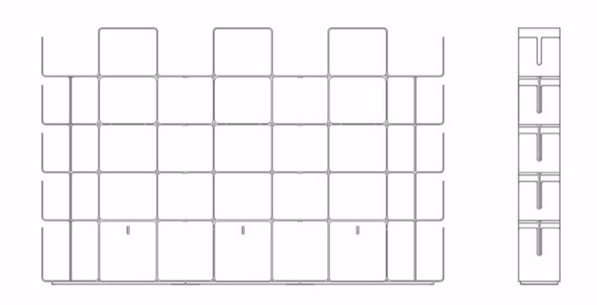 Dieffebi Модульный открытый книжный шкаф из алюминия Bookcases 7cw0-7cwan - Вид №14