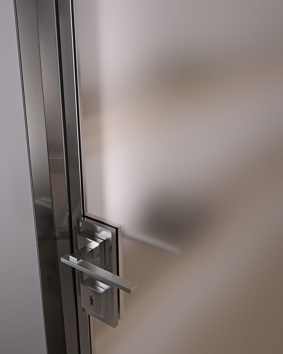 Стеклянная и алюминиевая конструкция распашной двери GIDEA G-Like ARCH-00101676 - Вид №9