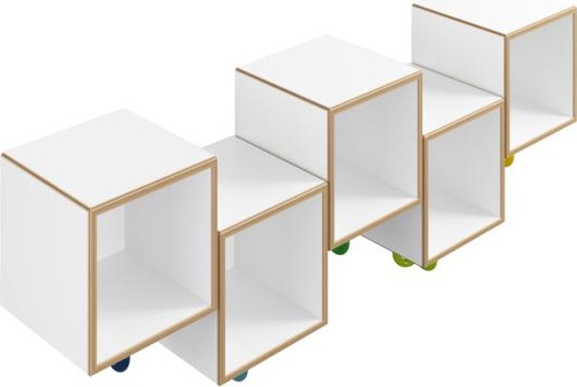 M20.03.002 Модуль удлинительного ряда асимметричный, 5 мест с тройным крючком HEWI Kids - Вид №1