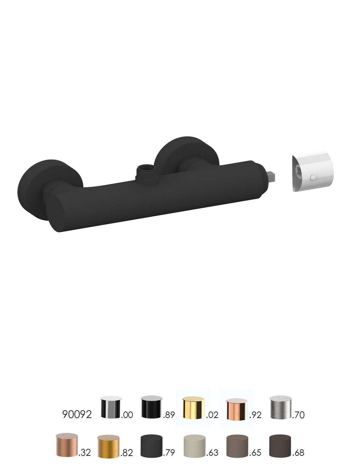 Внешний однорычажный смеситель для душа с 2 отверстиями Rubinetterie Frattini Narciso S ARCH-00122493 - Вид №6