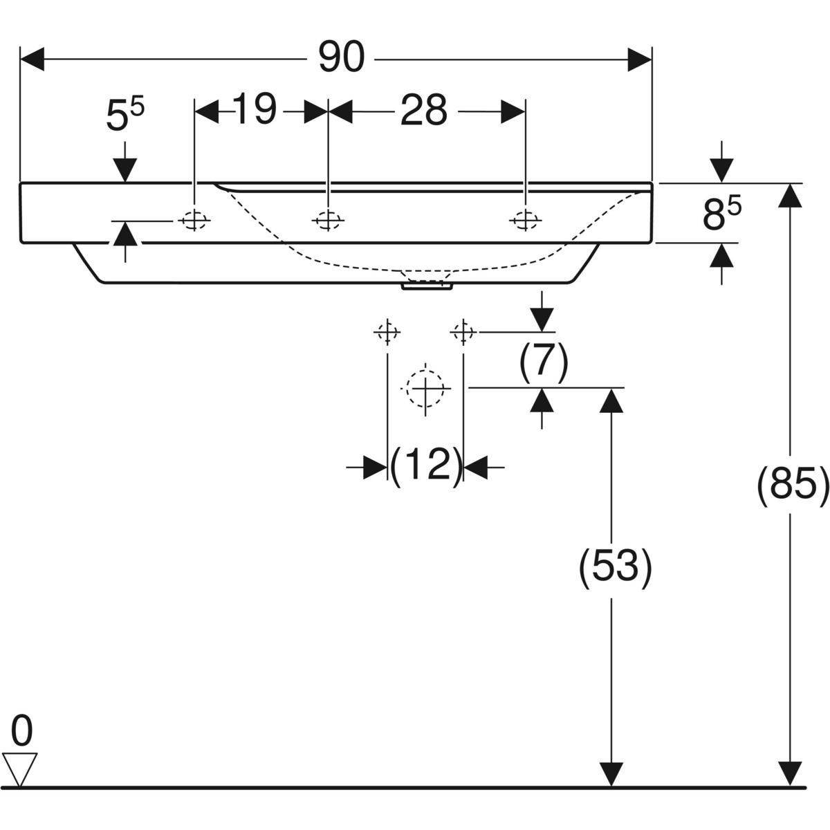 Раковина из керамогранита с столешницей Geberit Xeno2 ARCH-00022117 - Вид №4