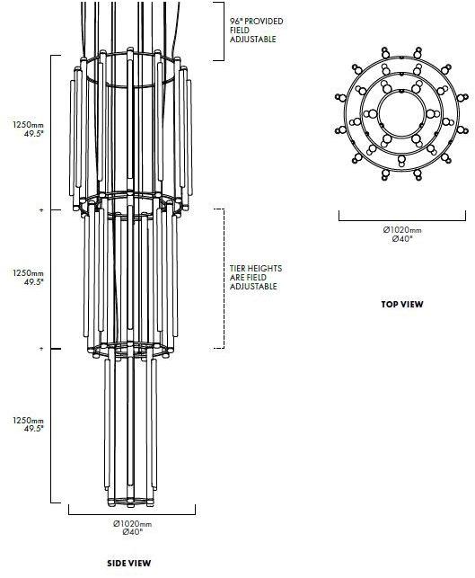 ANDlight Люстра из алюминия и акрила Pipeline Pip-cha-12 - Вид №6