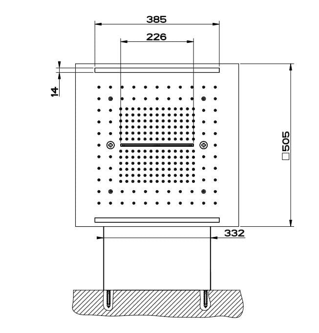 Настенная душевая головка с кронштейном с освещением Gessi Colour ARCH-00027766 - Вид №4
