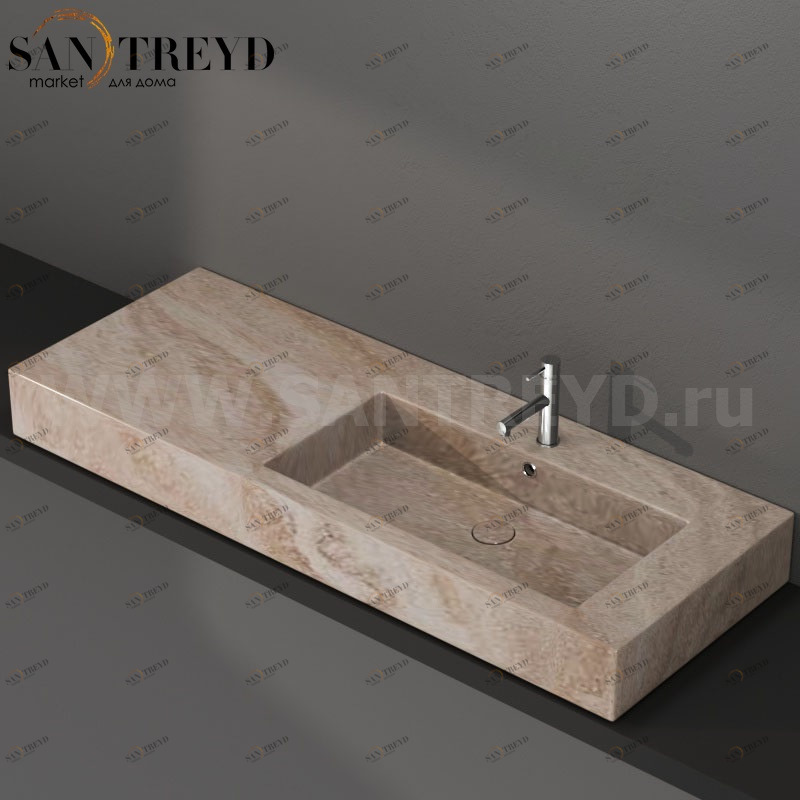 IN136DASB Накладная раковина на столешницу  прямоугольная Ceramica Globo INCANTHO