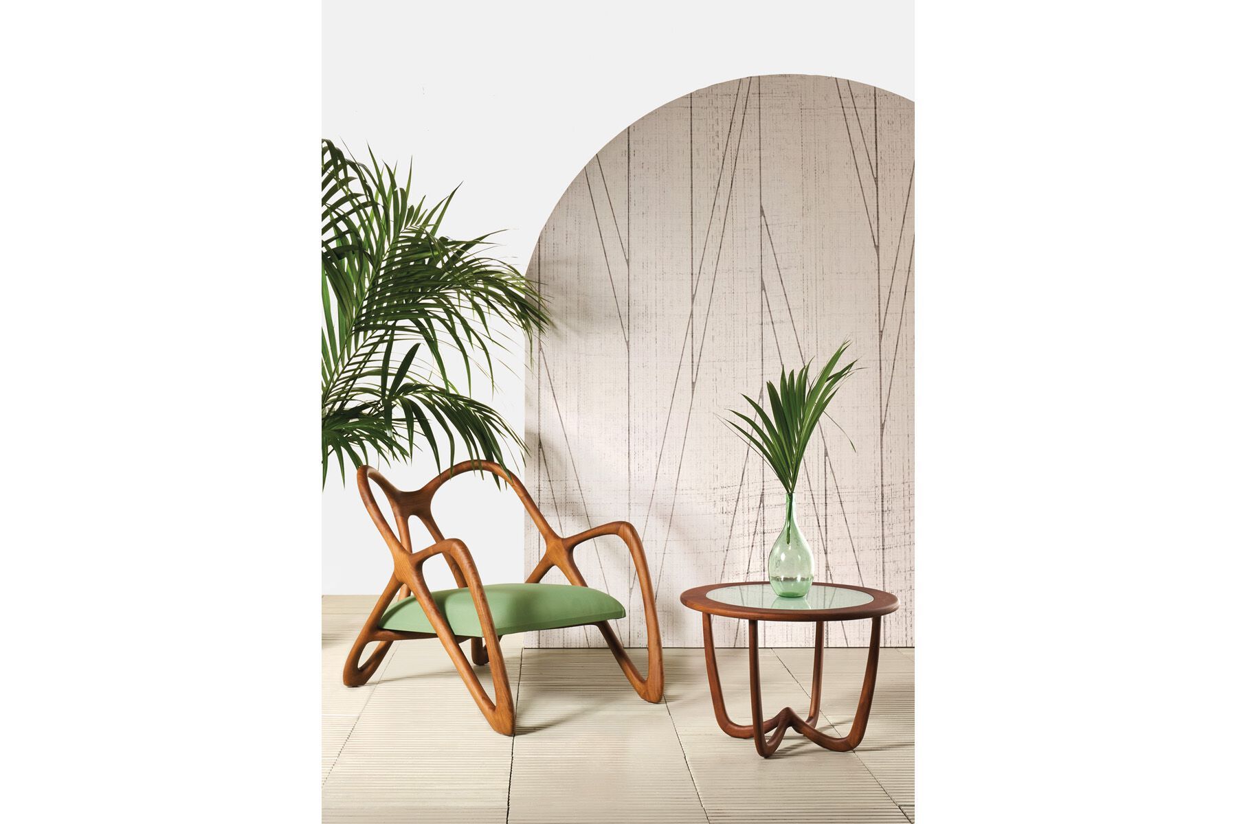 Круглый журнальный столик из тикового дерева Il Giardino di Legno Nanto ARCH-00084855 - Вид №1