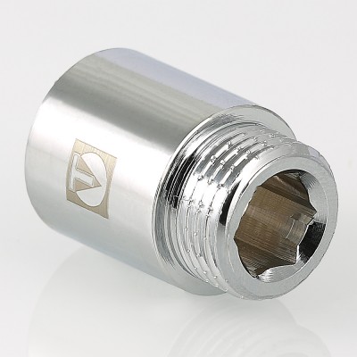 VTr.198.C.0470 Фитинг резьбовой – удлинитель хромированный Valtec 1/2" х 70 мм  - Вид №1