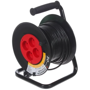 ЗАЩИТА ПРО - Удлинитель на катушке 30 м с 4 розетками для садовых работ 81951345