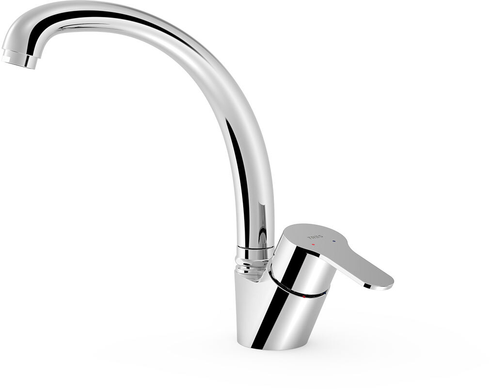 КУХОННЫЙ смеситель с одной ручкой для кухни-139441 TRES