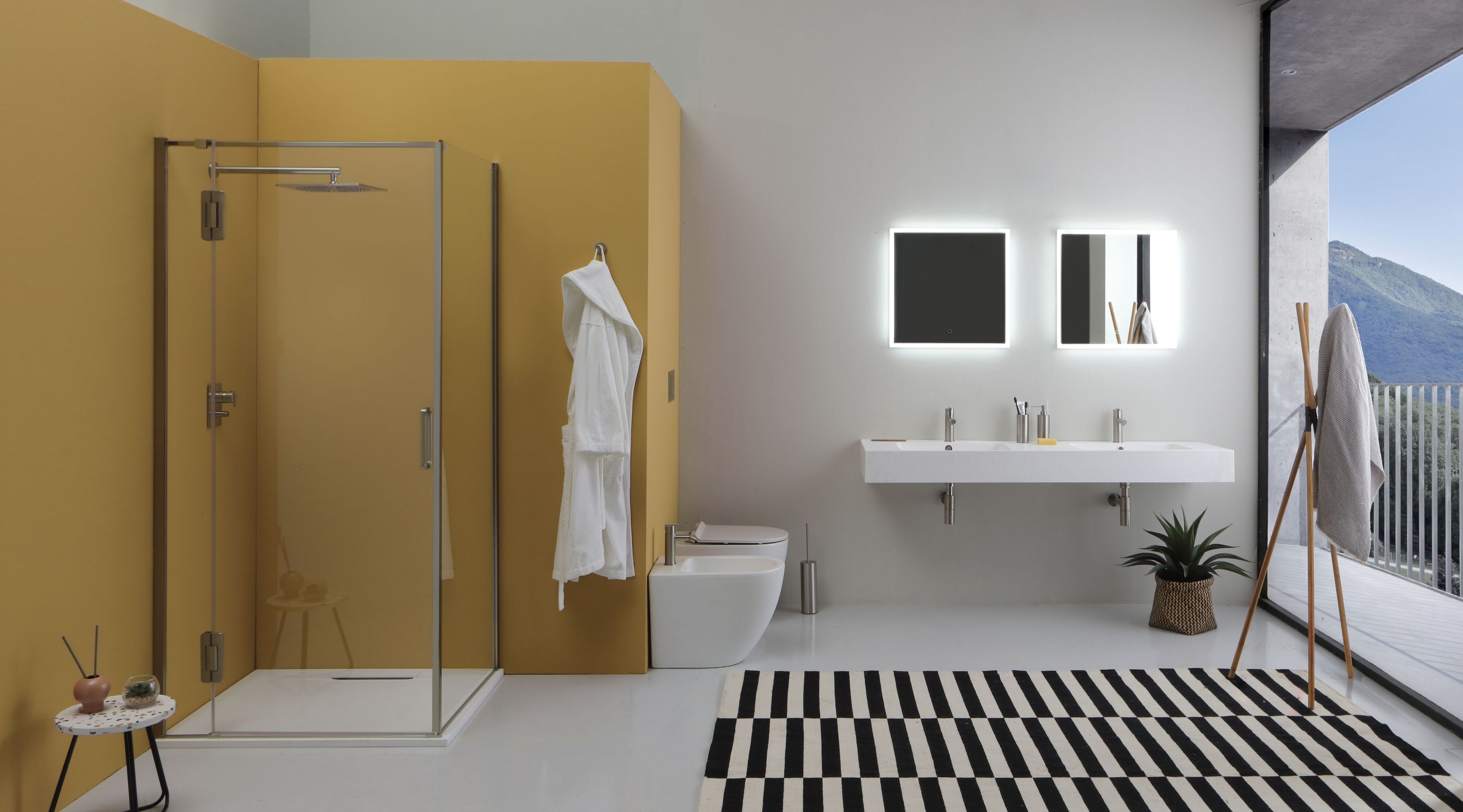 Угловая душевая кабина с распашной дверью Kinedo Ekinox ARCH-00139288 - Вид №4