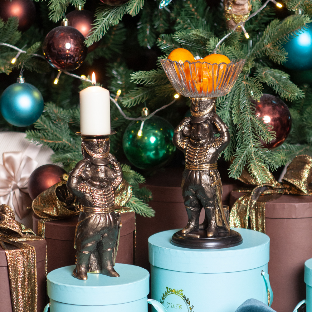 22649 Подсвечник Бравый гусар Бронза BOGACHO 4627174555400 - Вид №2