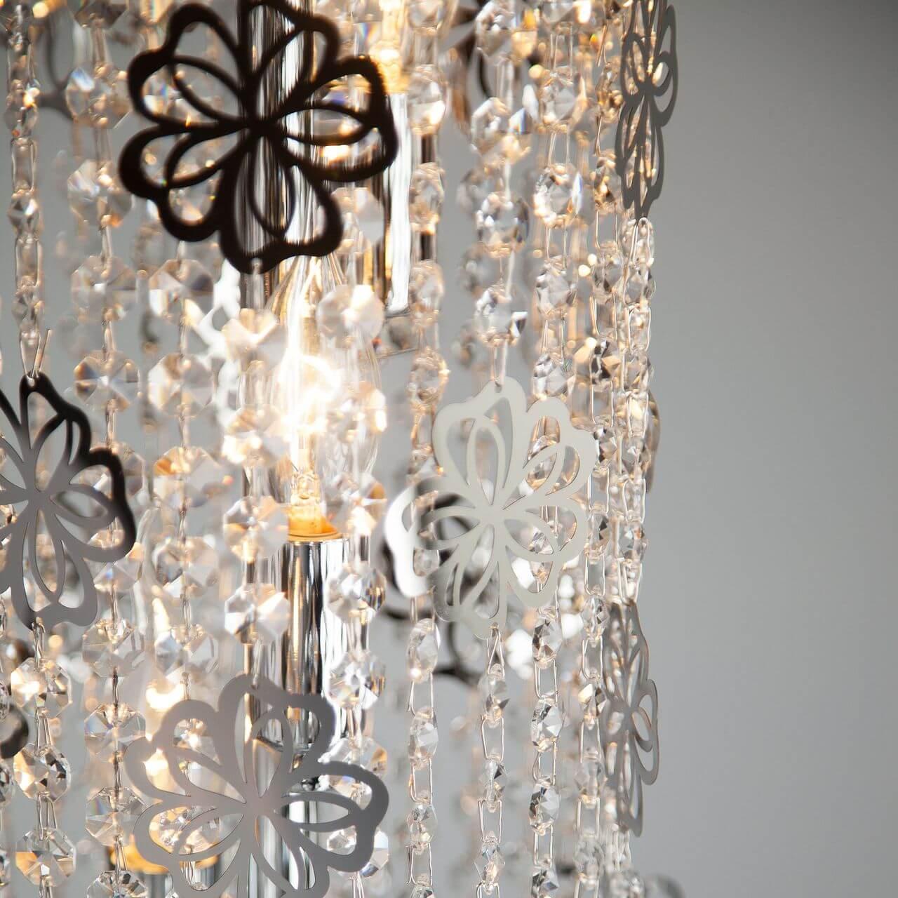 Торшер Eurosvet Flower 01070/3 хром/прозрачный хрусталь Strotskis EUROSVET ЭЛИТНЫЕ 180736 Хром  - Вид №2