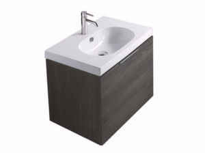 Деревянный подвесной умывальник с ящиками