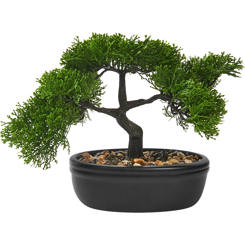 Искусственное растение Бонсай в керамическом горшке 32х23х16 см зелено-черный Atmosphera STLM-2116558 - Вид №2