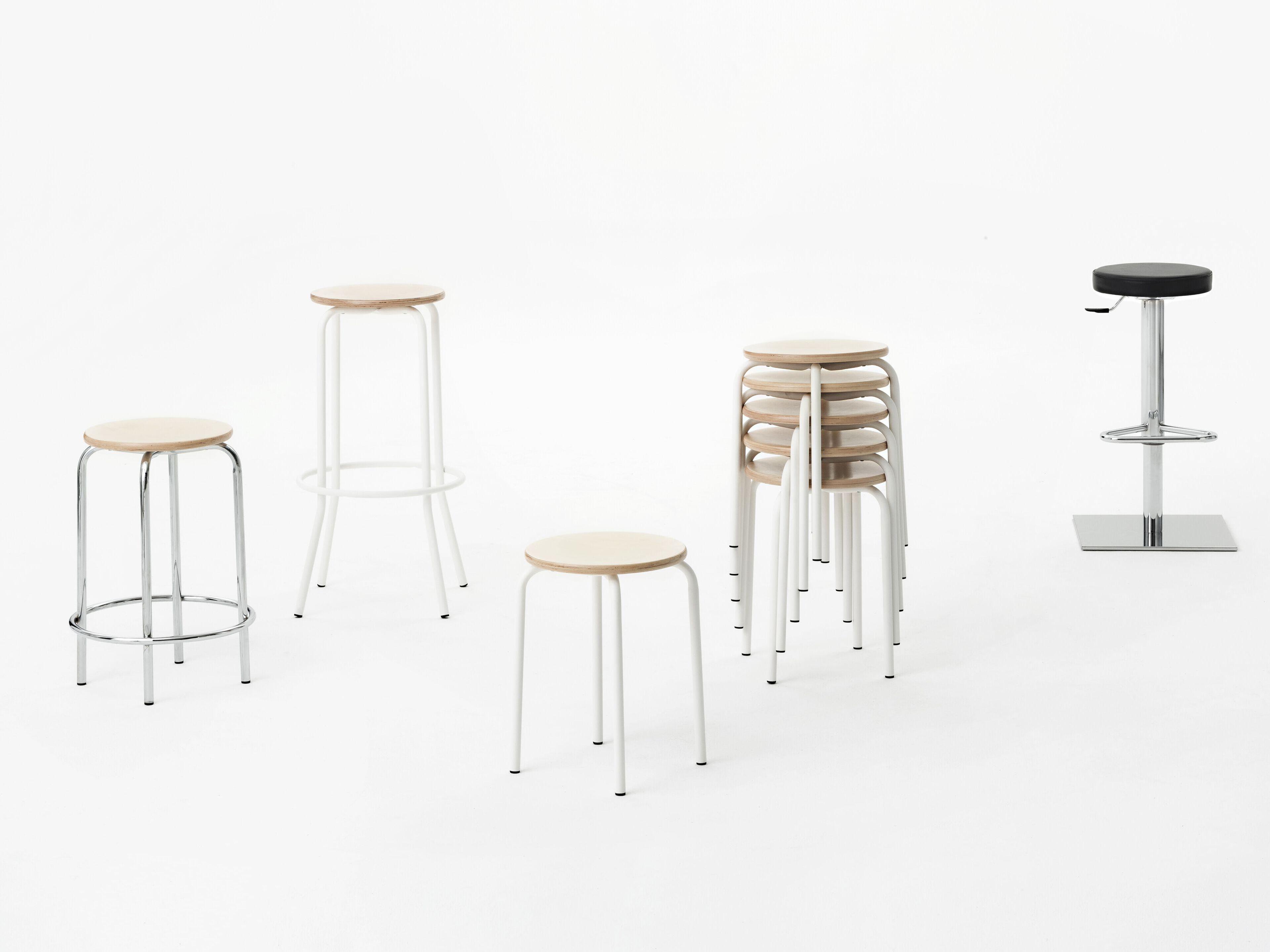 Штабелируемый стул из бука с мягким сиденьем Mara Easy ARCH-00082938 - Вид №4