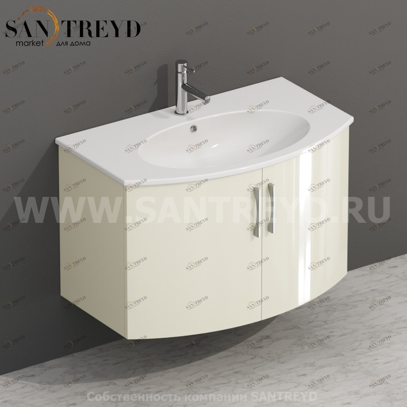 MDMA80Y018 Тумба с двумя створками 78 см бежевая Globo 4ALL Италия Ceramica Globo