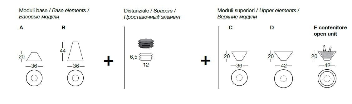 Металлический журнальный столик / держатель для горшка Longhi Loveluxe 2017-Essence collection ARCH-00011342 - Вид №2