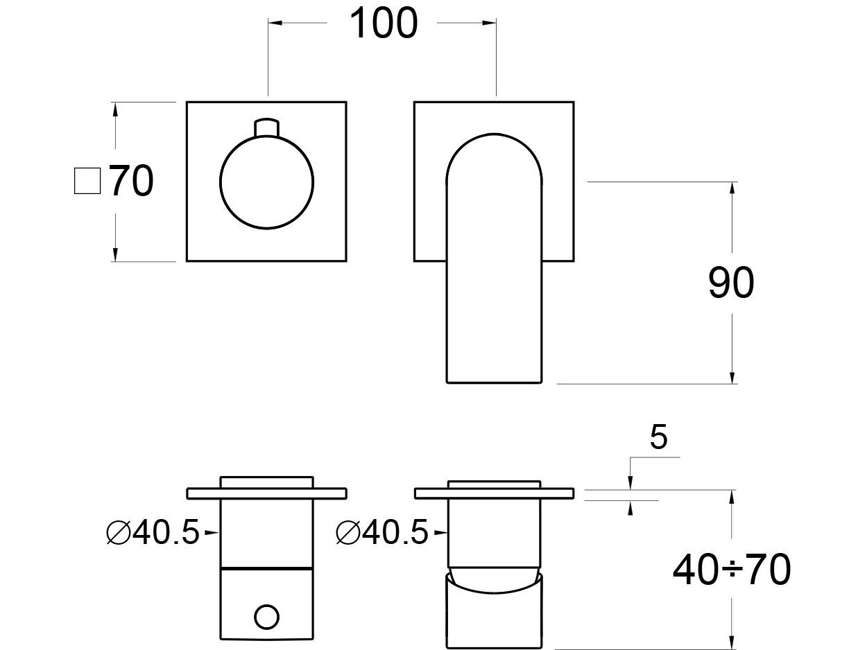 Однорычажный смеситель для душа с переключателем GUGLIELMI RUBINETTERIE Walser ARCH-00078599 - Вид №2