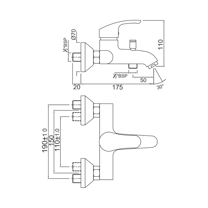 EKO-CHR-33119 Смеситель Jaquar Eko Santreyd - Вид №1