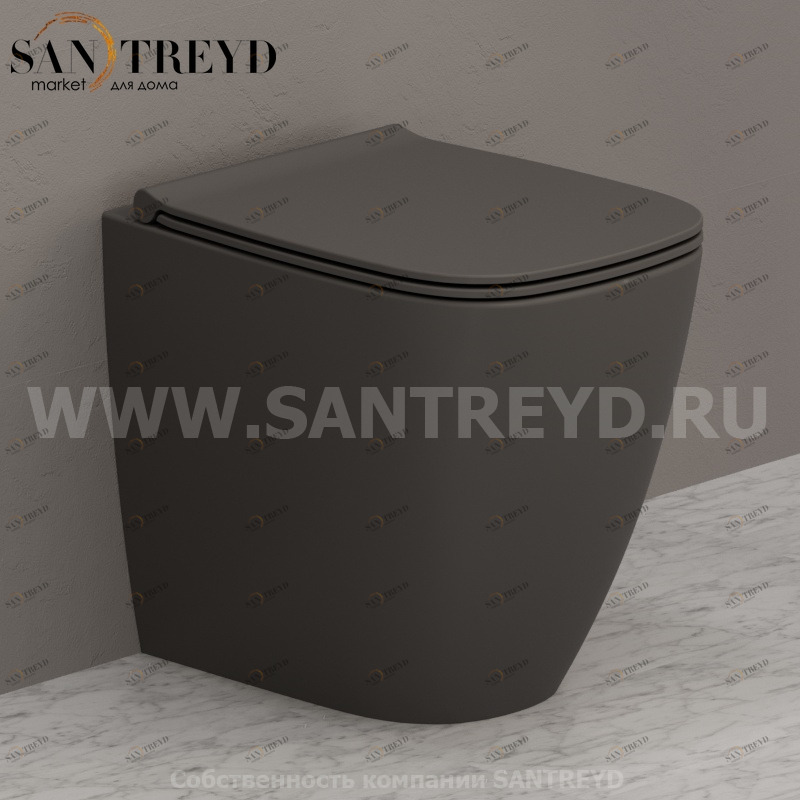 GN002AT Приставной унитаз напольный Белый Ceramica Globo GENESIS Италия