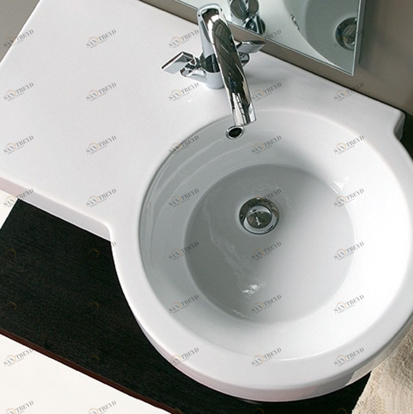 TD75 Подвесная раковина настенная овальная Olympia Ceramica  белая 